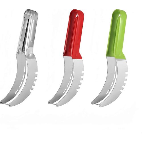 Trancheuse  pastque en acier inoxydable 3 en 1 - Outil pour pastque Outil de coupe dananas Outil