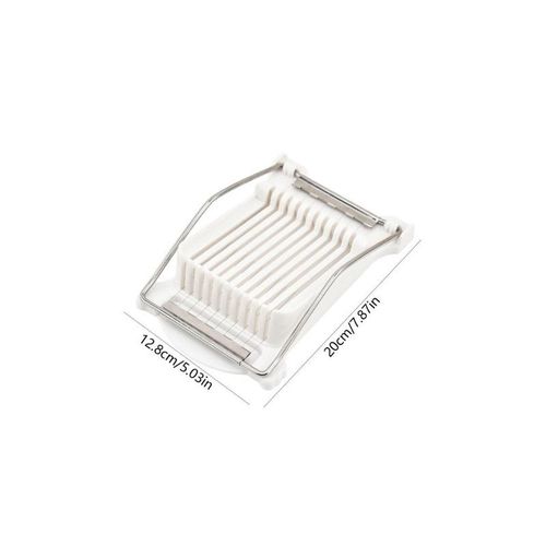 Trancheuse  viande multifonctionnelle en acier inoxydable,trancheuses  jambon,gadgets de coupe de cuisine mnagers,djeuner,fruits,?ufs,fromage - Type White