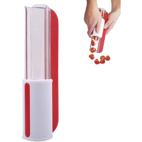 Trancheuse de fruits, 1pc Zip Slicer Tomate Trancheuse de raisin Salade Fast Cutter Slicer Accessoire de cuisine
