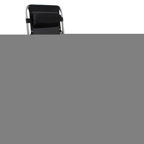 Transat En Textilne De Jardin, Chaise Longue Inclinable, 165 X 112 X 65 Cm, Noir, Textilne, Avec Coussin, Charge Maximale: 100 Kg