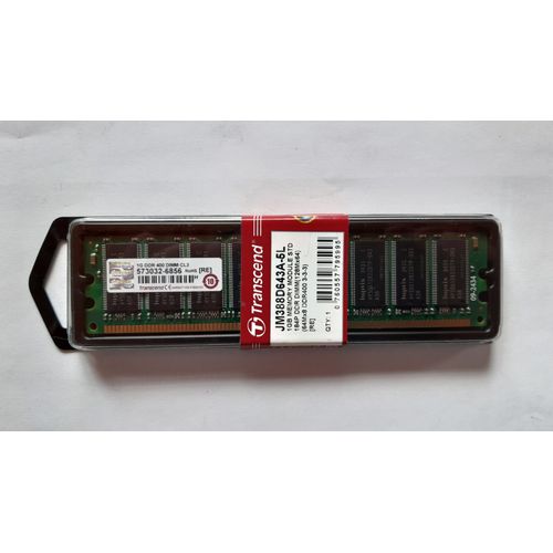 TRANSCEND JETRAM 184PIN DDR DIMM 1GB 128MX64 DDR400 CL3