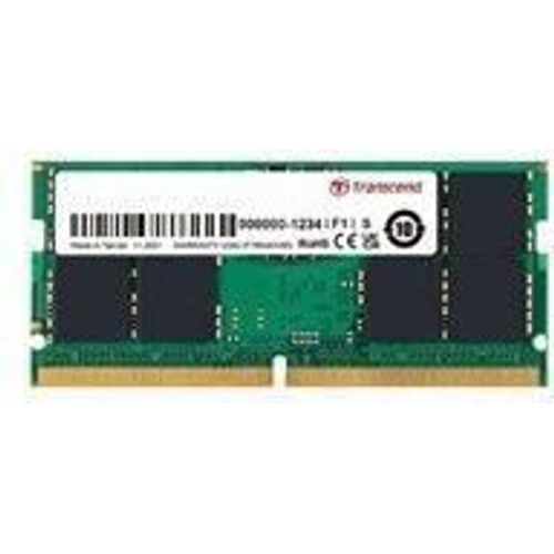 Transcend Module TS SO DDR5 PC 4800 CL40, TS1GSA64V8G (1 x 8GB, 4800 MHz, RAM DDR5, SO-DIMM), Mmoire vive, Vert