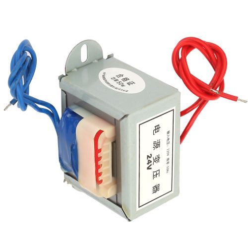 Transformateur De Puissance Simple A Isolation Basse Frequence 220 V-24 V 50 W 50 Hz, Noyau De Type Ei