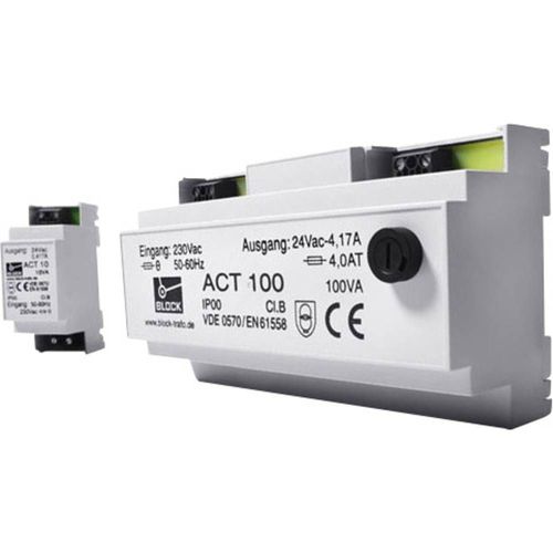 Transformateur De Scurit Block Act 10 1 X 230 V 1 X 24 V/Ac 10 Va 0.416 A 1 Pc(S)