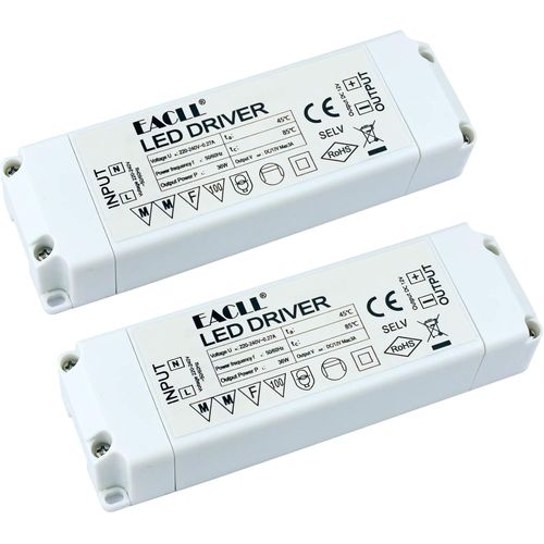 Transformateur Led Ac 240v  Dc 12v 3a (3000ma) 36w, Lot De 2, Pour Moins De 36w Mr11 G4 Mr16 Gu5.3 Ampoules Led Et Bande Lumineuse Led, Adaptateur Lampe Led, Contrleur D'alimenta[Amp746162]