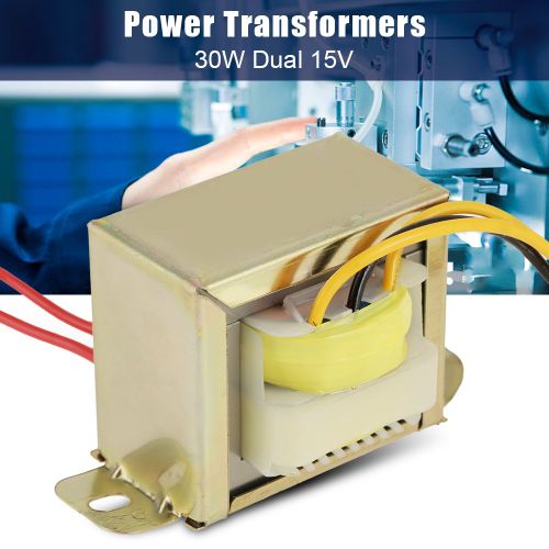 Transformateur Monophase A Noyau De Ferrite Ei57 30 W, Entree 220 V, Sortie 15 V, Double