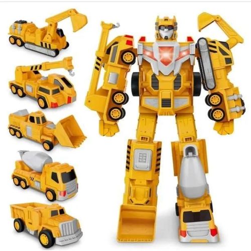 Transformer Robot Voiture Jouets Camion,Jouet Transformable Robot Electronique Excavatrice, Vhicules De Construction Jouets Cadeau