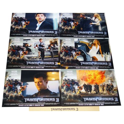 Transformers 3 (Transformers: Dark Of The Moon) : Jeu De 6 Photos D'Exploitation Cinmatographique - Format 20x30 Cm - De Michael Bay Avec Shia Labeouf, Rosie Huntington-Whiteley, John Malkovich -2011