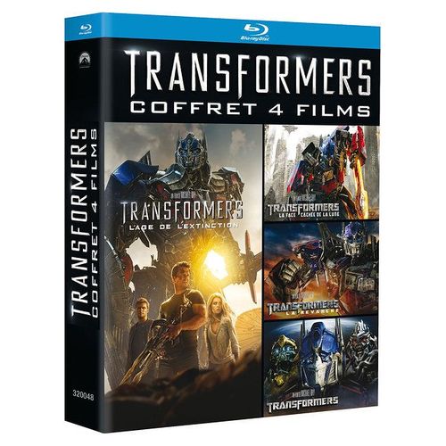 Transformers - Quadrilogie : Transformers + Transformers 2 - La Revanche + Transformers 3 - La Face Cache De La Lune + Transformers : L'ge De L'extinction - Blu-Ray