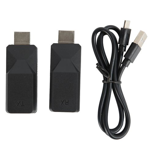 Transmetteur et Rcepteur HDMI, Kit D'extension HDMI sans Fil, Extension RJ45 vers HDMI sur Un Seul Cble Ethernet Cat5 Cat6 Adaptateur D'extension Longue Distance HDMI