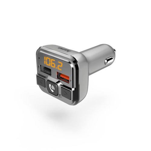 Hama - Mains-Libre Bluetooth / Transmetteur Fm / Chargeur Pour Tlphone Portable, Tablette - Argent
