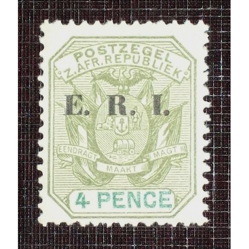 Transvaal N 140 Neuf Sans Charnire De 1901 - 4p Vert-Olive Et Vert  Armoiries  Surcharg E.R.I.