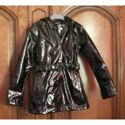 Trench Noir In Extenso - Taille 8 Ans