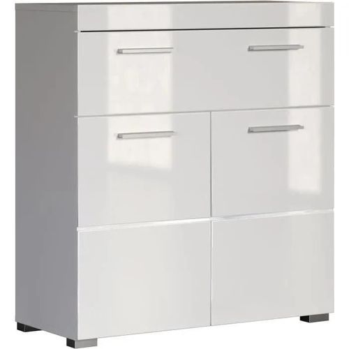 Trendteam Armoire De Sol De Salle De Bain Amanda Blanc