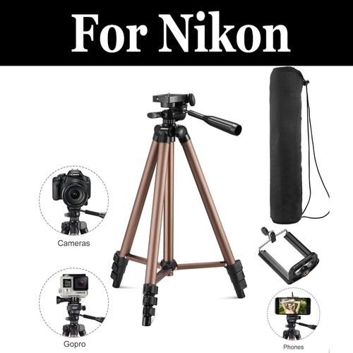 Trpied professionnel pour appareil photo numrique, inclinaison, tte panoramique, Portable, lger, pour Nikon D3100 D3200 D3300 D3400 D3500 D4 D4s D5 D500