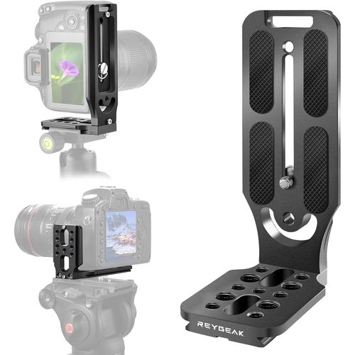 Trpied Vertical Horizontal en L pour Appareil Photo Reflex numrique, Plaque  dgagement Rapide avec cl  vis,Compatible avec Canon Nikon Sony DJI Osmo Ronin Stabilisateur Monopode (Noir)