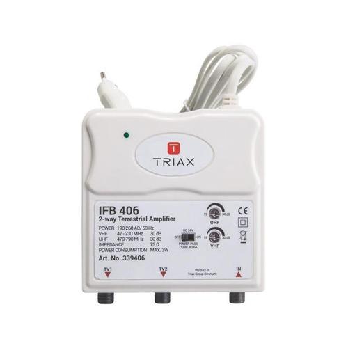 TRIAX IFB 406 Amplificateur d'appartement 2 sorties tv antenne rateau terrestre