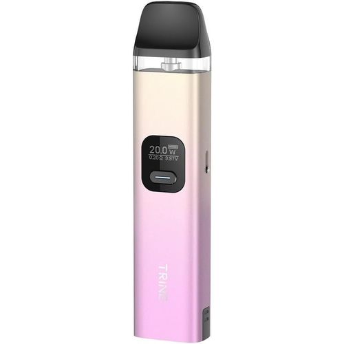 Marque Gnrale : Trine Pod Starter Kit 2ml - Cigarette Electronique Box - Solution 3-En-1 - Ultra Lger - Puissance 6-25w - Batterie Amovible 1000 Mah - Rsistances Varies 0,6/0,8/1,2 Ohm (Gold-Pink)