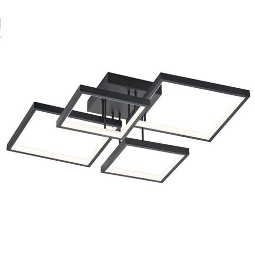 Plafonnier Led Sorrento 52x52cm, Noir Mat