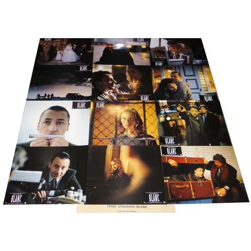 Trois /3 Couleurs Blanc : Jeu Complet De 12 Photos D'exploitation Cinmatographique - Format 20x30 Cm - De Krzysztof Kieslowski Avec Julie Delpy, Zbigniew Zamachowski, Janusz Gajos, Jerzy Stuhr - 1994