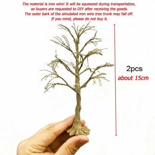 Tronc D'arbre En Fil Mtallique Fait  La Main,Matriel De Simulation,Modle D'arbre L'inventaire,Disposition De Train,Excutif,10cm,15cm,18cm,23cm,28cm - Type 15cm Trunk 2pcs