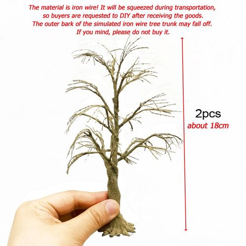 Tronc D'arbre En Fil Mtallique Fait  La Main,Matriel De Simulation,Modle D'arbre L'inventaire,Disposition De Train,Excutif,10cm,15cm,18cm,23cm,28cm - Type 18cm Trunk 2pcs