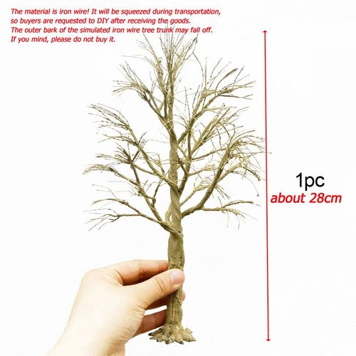 Tronc D'arbre En Fil Mtallique Fait  La Main,Matriel De Simulation,Modle D'arbre L'inventaire,Disposition De Train,Excutif,10cm,15cm,18cm,23cm,28cm - Type 28cm Trunk 1pc
