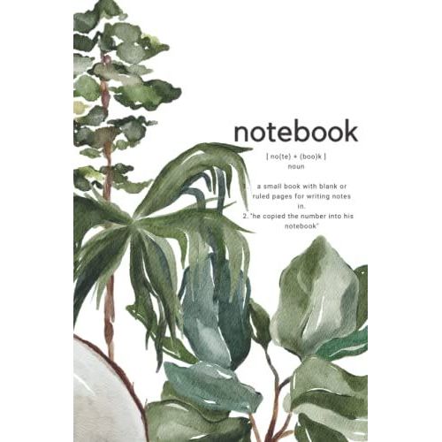 Tropical Trees Compact Softcover Lay-Flat Notebook, 6