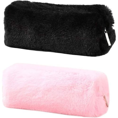 Trousse  Crayons, 5 Couleurs Pour Fille En Peluche Douce Et Moelleuse, Trousse  Crayons, Trousse  Maquillage, Trousse  Maquillage Avec Fermeture clair