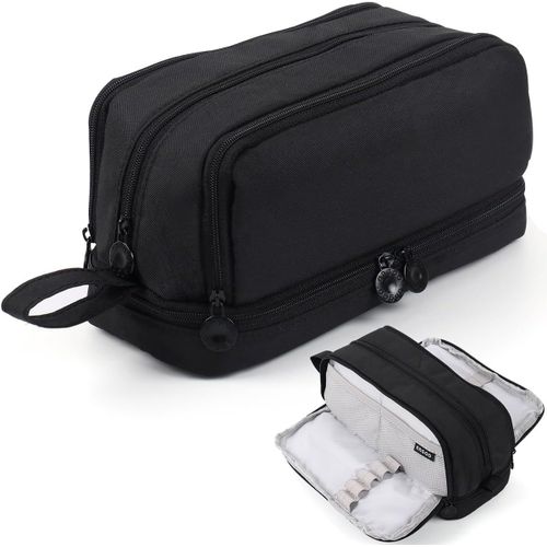 Trousse  Crayons De Grande Capacit, Grande Trousse  Crayons  3 Compartiments Pour Enfants Et Adultes, Trousse Extensible Avec Poigne Portable, Organisateur De Papeterie Scolaire, Trousse