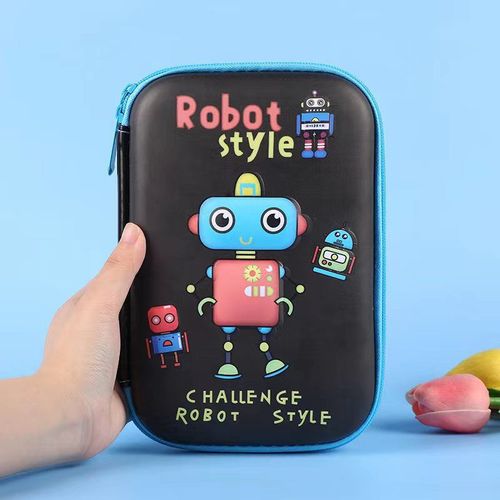 Trousse  Crayons De Grande Capacit,Trousse  Crayons Mignonne,cole Corenne,Surintendant 3d,Fournitures Scolaires - Type Black Robot