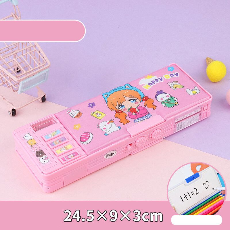 Trousse  Crayons Dinosaure Avec Mot De Passe,Trousse  Crayons Kawaii,Jolie Bote  Stylos,Surintendant,Dformation Kalemlik - Type Password #B