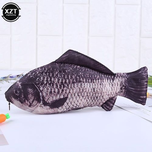 Trousse  Crayons En Forme De Poisson Raliste Avec Fermeture clair,Sac  Crayons,Bote  Stylos,Retour  L'cole