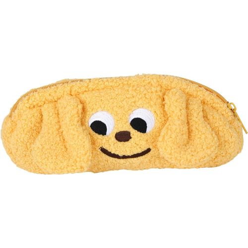 Trousse  Crayons En Peluche En Forme De Chien-Jaune, Trousse  Crayons Souple De Grande Capacit, Jolie Trousse  Crayons Pour Le Bureau De L'cole