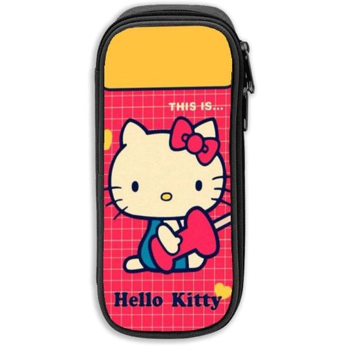 Trousse  Crayons Hello Kitty De Grande Capacit Avec Fermeture clair Durable Pour L'cole Et Le Bureau