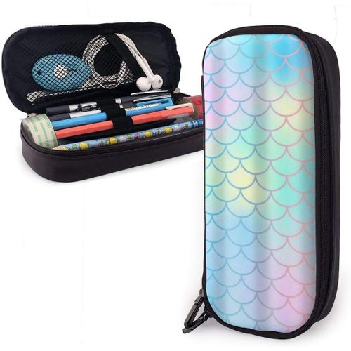 Trousse  Crayons ColorE Caille De Poisson Magique Queue Sac  Crayons En Cuir  Fermeture Clair Tui  Crayons Compartime