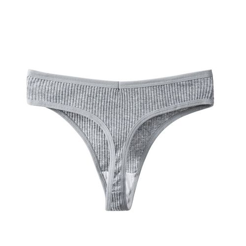 Trowbridge-Culotte Sexy En Coton Pour Femme,Sous-Vtements Fminins,Lingerie Raye,G-String,Simple,Confortable,Caleon De Dehors,Vente - Type Grey-Xxl