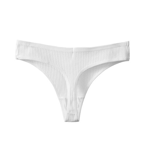 Trowbridge-Culotte Sexy En Coton Pour Femme,Sous-Vtements Fminins,Lingerie Raye,G-String,Simple,Confortable,Caleon De Dehors,Vente - Type White-Xl