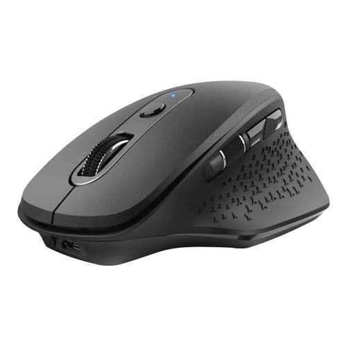 Trust Ozaa Souris Sans Fil Bluetooth + RF, Compacte, Silencieuse, Rechargeable, Recycle - Noir
