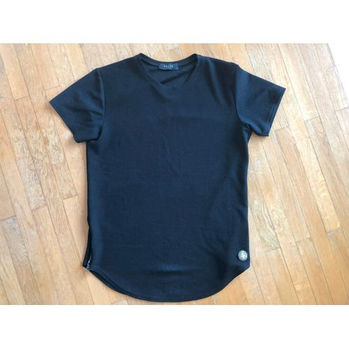 Tshirt Noir Taille L T.Shirt Zelys Avec Zips Tshirt Noir Uni Fermetures clair
