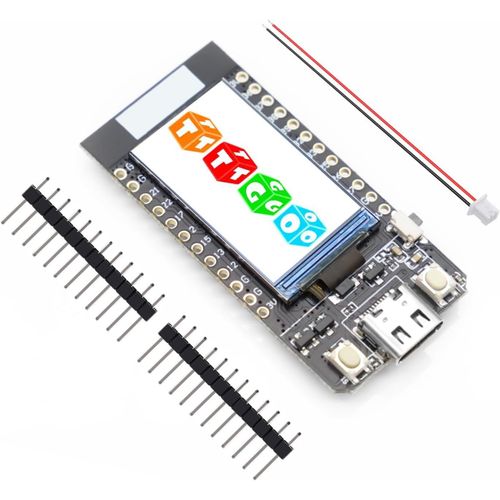 TTGO T-Display Carte de Commande LCD ESP Module 1.14 Pouces sans Fil Carte de dveloppement  Faible consommation d'nergie pour Arduino