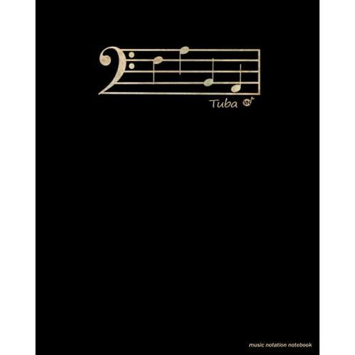 Tuba Music Notation Notebook Manuscript Paper Staff Score Sheet Music Distressed Marble Earth Tones Notes Cover 100 Pages 8