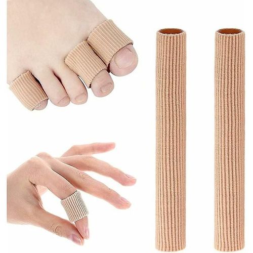 Tube De Manchons D'orteils En Silicone Dcoupables. Lot De 2 Coussinets De Protection D'orteils En Gel Souple Pour Cors Et Callosits. Traitement Des Oignons (Pour Les Petits Orteils De 15 Cm).