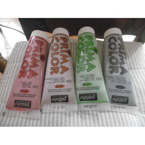 Tube Gouache En Pte En 250ml Primacolor Lot De 4 Assorties Pebeo