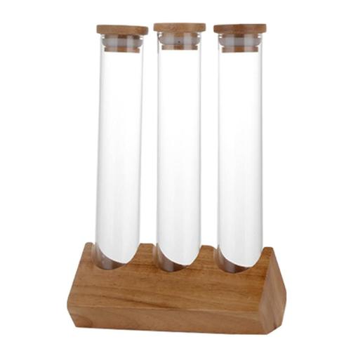 Tubes En Verre Avec Support, Tubes À Essai Avec Bouchons En Bois ...