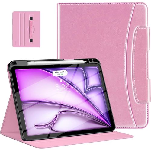 Tui Pour Ipad Air 11 Pouces M2 2024/Ipad Air 5Me/4Me GNRation 2022/2020 & Ipad Pro 11 Pouces 2022/2021 Avec Porte-Crayon,Rose