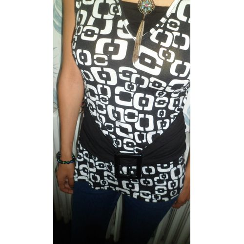Tunique Cache-Cache  Ceinture. Taille 36. Etiquette Indiquant Taille 2 Mais Plutt 36 96 % Viscose, 4 % lasthanne. Dj Port : Bon Aspect Gnral.