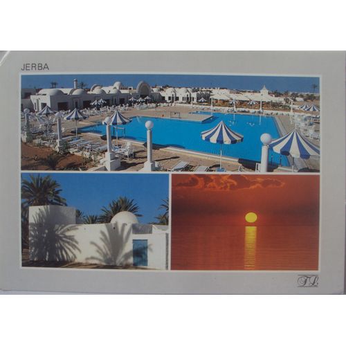 Tunisie.. Jerba - Le Club Aquarius , Au Verso Timbre 350 Rpublique Tunisienne Tapis Tunisien Kairouan