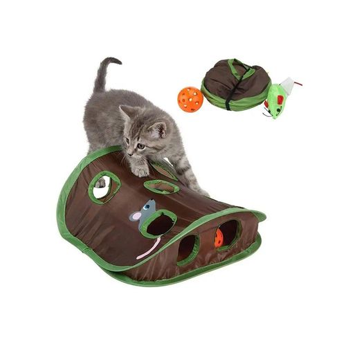 Tunnel Interactif  9 Trous Pour Chat,Jeu De Cache,Souris,Surdose,Intelligence,Pliable