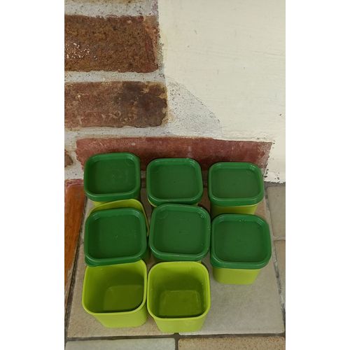 Tupperware : 8 Petits Ramequins Verts 80ml Et 6 Couvercles Plus Foncs - Rassortiment Pices Dtaches ...